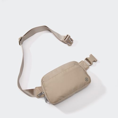 Pander Nylon Fanny Pack Belt Bag for Women with 5 Zipper Pockets - color: Raw Linen