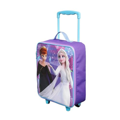 Frozen 2 Anna & Elsa Formal Wear 14" Youth Purple Soft Sided Luggage - color: Frozen 2 Anna & Elsa