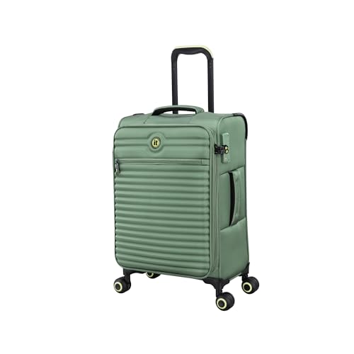 It Luggage Circulator 22" Softside Carry-On 8 Wheel Expandable Spinner, Hedge Green - color: Hedge Green