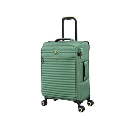 It Luggage Circulator 22" Softside Carry-On 8 Wheel Expandable Spinner, Hedge Green - color: Hedge Green