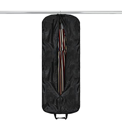 Dalix 60" Foldable Garment Bag Suits Cover Dresses w Front Pocket - color: Dark Green