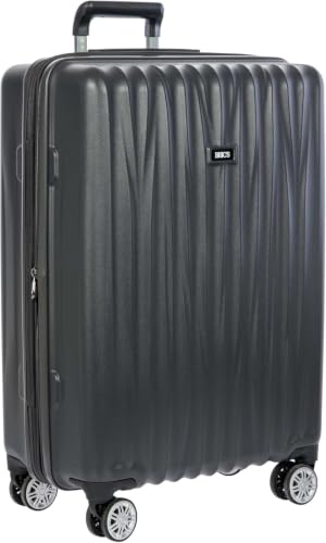 Bric's Cervia 27" Hardside Medium Expandable Luggage, 360° Spinner Wheels, Lightweight Checked Suitcase, TSA-Approved Locks, Dark Grey - color: Dark Grey, size: Medium-Checked 27 inch