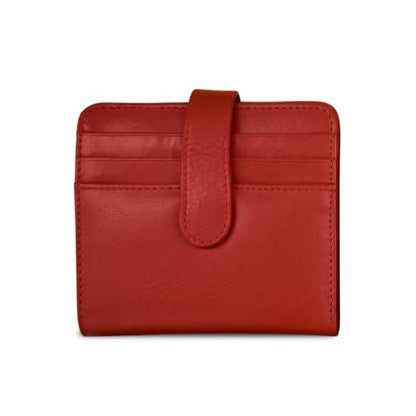 ili New York Bi-Fold Credit Card Wallet for Men & Women - Red - color: Red