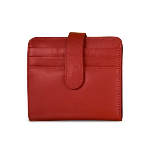 ili New York Bi-Fold Credit Card Wallet for Men & Women - Red - color: Red