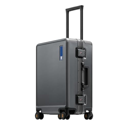 LEVEL8 Zipperless Carry On Luggage Hardshell Suitcases with Wheels 20" Grey - color: Grey, size: Carry-On 20 Inch (Without Organizers)