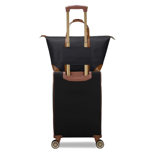 Belle 2-Piece Softside Carry-On and Tote Set - color: Black
