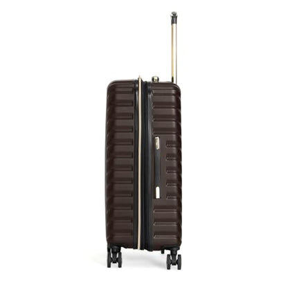 Kenneth Cole REACTION Madison Square Lightweight Hardside Chevron Expandable Spinner Luggage, Chocolate Brown, 24-Inch Checked - color: Chocolate Brown, size: 24-Inch Checked