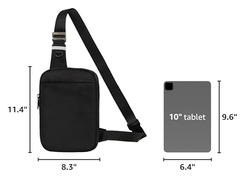 OSOCE Sling Bag for Men, RFID Anti-Theft Crossbody Bag, Black, 1.0S - color: Black - Standard1, size: Small