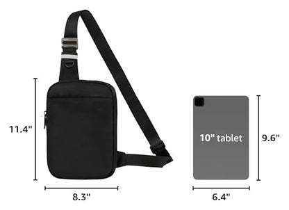 OSOCE Sling Bag for Men, RFID Anti-Theft Crossbody Bag, Black, 1.0S - color: Black - Standard1, size: Small