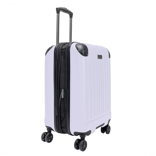 Flying Axis Collection Lightweight Hardside Expandable 8-Wheel Spinner Luggage, Lavender, 20-Inch Checked - color: Lavender, size: 20-Inch Carry On