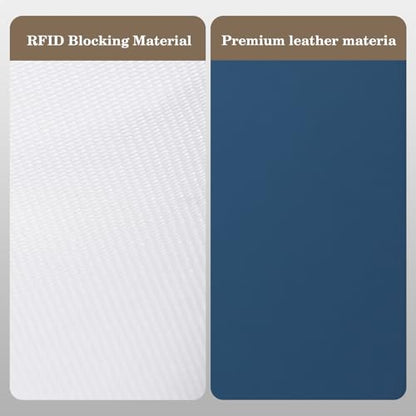 CoBak Passport Holder Cover with Safe Zipper Closure - color: Dark Blue