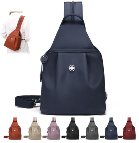 3 in 1 Anti Theft Travel Tote Bag, Waterproof Convertible Capacity Backpack, Lightweight Sling Crossbody Bag for Women's Outdoor (Deep blue) - color: Deep Blue