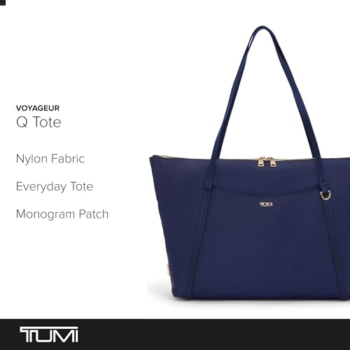 TUMI Voyageur Q Tote, Lightweight Travel Tote - color: Indigo/Light Gold