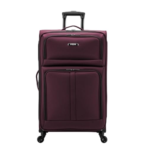 U.S. Traveler Anzio Softside Expandable Luggage with Spinner Wheels, Burgundy, 30-Inch Large - color: Burgundy, size: 30-Inch Large