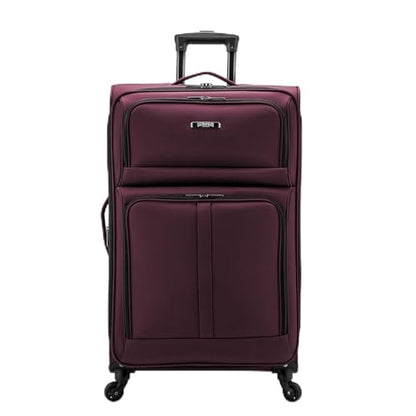 U.S. Traveler Anzio Softside Expandable Luggage with Spinner Wheels, Burgundy, 30-Inch Large - color: Burgundy, size: 30-Inch Large