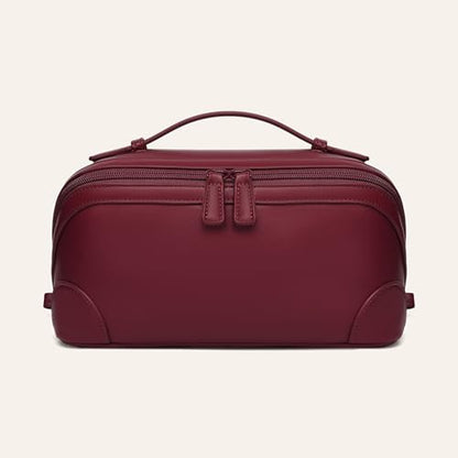 mibasies Toiletry Bag for Women, Travel Makeup Cosmetic Bag, Red, Medium - color: Red, size: Medium