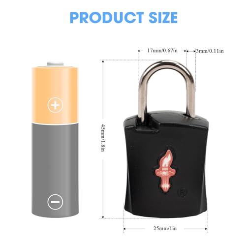 TSA Keyed Alike Luggage Lock 6-Pack Black – Family Travel Set - color: 004S 6PACK BLACK
