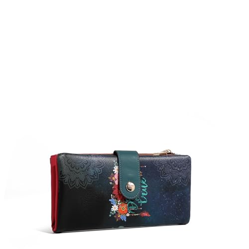Nicole Lee Amanda 2 Piece Bifold Wallet, Vegan Leather, RFID Blocking Technology, Multiple Card Slots, (DREAM COMES TRUE) - color: DREAM COMES TRUE