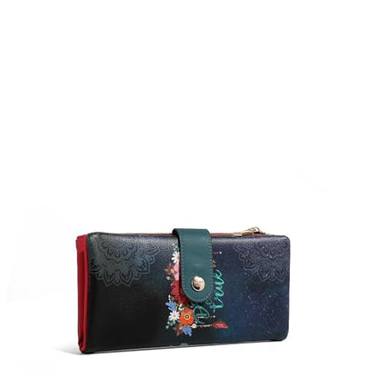 Nicole Lee Amanda 2 Piece Bifold Wallet, Vegan Leather, RFID Blocking Technology, Multiple Card Slots, (DREAM COMES TRUE) - color: DREAM COMES TRUE