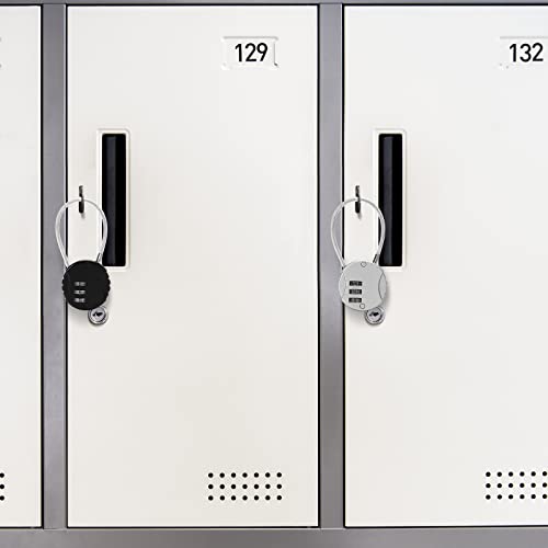 4 Pack 3-Digit Combination Lock Waterproof Padlock Outdoor Mini Wire Rope Combination Lock for Backpacks, Trolley Cases, Gym Lockers, Fence - color: Color2