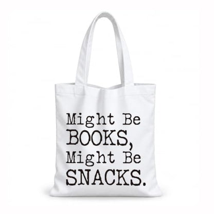 Funny Canvas Tote Bag, Reusable Playful Shoulder Bag, Whimsical Carryall for Shopping Commute Beach - color: Book 01