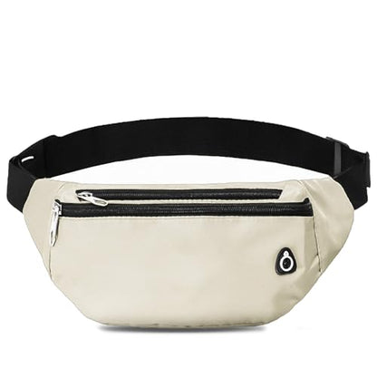 Fanny Pack for Women Men,Crossbody Water Resistant Sports Waist Bag Pack - color: 1pack-beige