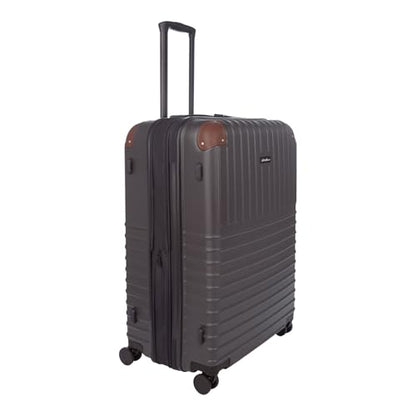 Eddie Bauer Strata Luggage | Hardside | Spinner Wheels | Expandable | Lightweight | Travel Essentials, Cinder, 30" (Check-In) - color: Cinder, size: 30" (Check-In)