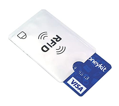 SaiTech IT 40 Pack RFID Blocking Sleeves for Debit and Credit Cards,Silver - size: RFID Card Sleeve 40 Pcs