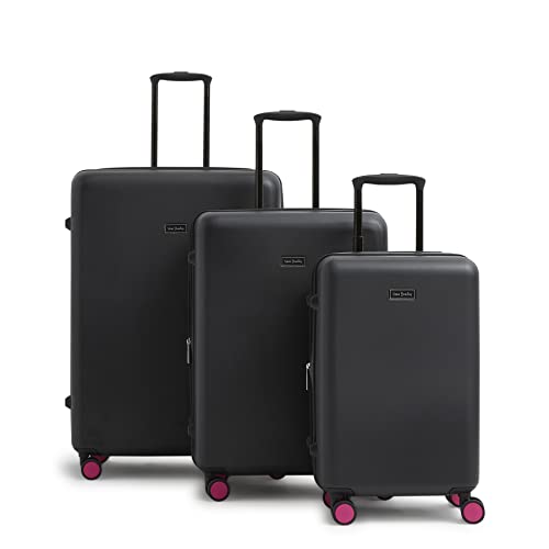 Vera Bradley Women's Hardside Rolling Suitcase Luggage, Black, 22" Carry On, 26" Check In, & 29" Check In - color: Black