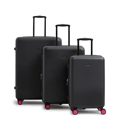 Vera Bradley Women's Hardside Rolling Suitcase Luggage, Black, 22" Carry On, 26" Check In, & 29" Check In - color: Black