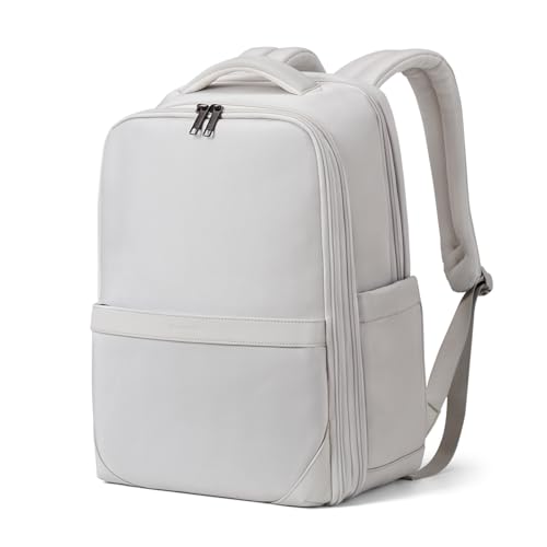 Hanke Expandable Travel Backpack 16 Inch, Full-Open Laptop Backpack, Grey - color: Grey (Cool Grey), size: 16 Inch