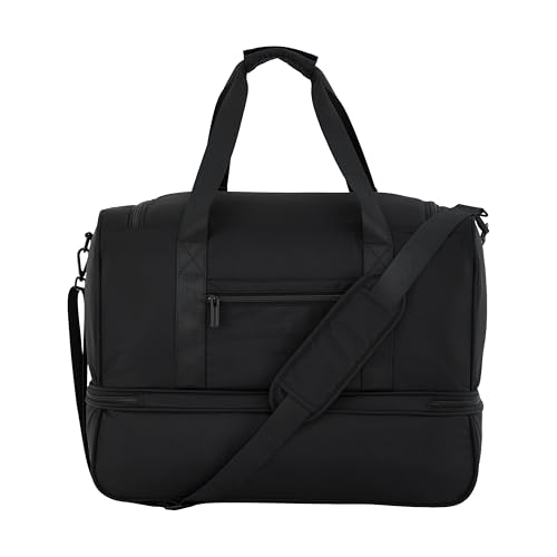 Scotch & Soda Amsterdam Travel Duffel Bag, Black, 20-Inch - color: Black, size: 20-Inch