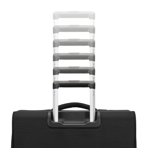 Samsonite Soft-Sided Medium Checked 25-Inch Expandable PortLift Suitcase: Durable, 360° Spinner Wheels, Adjustable Handle, TSA Lock, 2 Front & Side Pocket- Black - color: Black, size: 25-Inch Checked-Medium