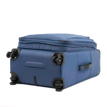 Travelpro Tourlite Softside 25" Expandable Luggage with 4 Spinner Wheels, Lightweight Suitcase, Checked Medium, Blue - color: Blue, size: Checked-Medium 25-Inch