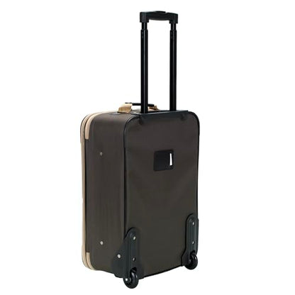 Rockland Fashion Softside Upright Luggage Set,'Expandable,Lightweight,Telescopic Handle,Wheel, Brown, 2-Piece (14/19) - color: Brown, size: 2 Piece (19"/14" Tote)