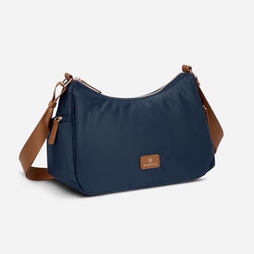 Nordace Siena Hobo Crossbody Bag - Secure RFID Blocking Pocket and Hidden Compartments for Travel Shoulder Bag - color: Blue