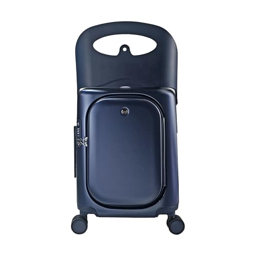 MiaMily Carry On Plus Ride-On Luggage with Built In Seat for Kids & Adults - color: Navy Blue