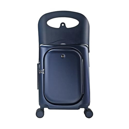 MiaMily Carry On Plus Ride-On Luggage with Built In Seat for Kids & Adults - color: Navy Blue