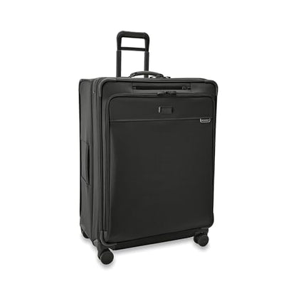 Briggs & Riley Baseline Extra Large Expandable Softside Spinner, Black - color: Black, size: 31" Checked
