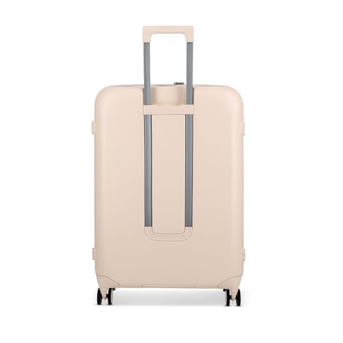ROLLINK Foldable Mono Large Checked Suitcase 29” – Hardshell Luggage, Double Spinner Wheels, TSA Lock, Lightweight & Durable Travel Case – Scratch, Water & Impact Resistant (Shifting Sand) - color: Sand Beige, size: Large Checked