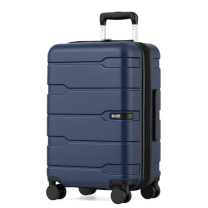 Coolife Carry On Luggage Hardside Suitcase with Spinner Wheels, 20in - color: Ink Navy2.0, size: Carry On(20in)