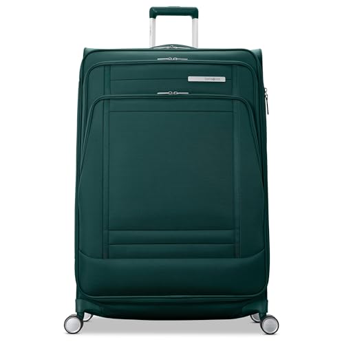 Samsonite UpLIFT Lightweight Large Checked Softside Luggage with Spinner Wheels - Expandable - Airline-Approved, Polyester Soft Suitcase for Ultra Light Travel - Emerald Green - color: Emerald Green, size: Large Checked