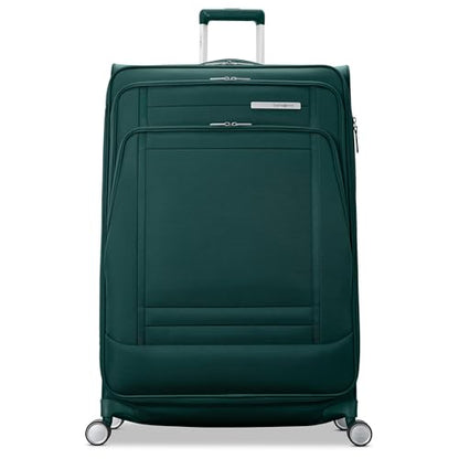 Samsonite UpLIFT Lightweight Large Checked Softside Luggage with Spinner Wheels - Expandable - Airline-Approved, Polyester Soft Suitcase for Ultra Light Travel - Emerald Green - color: Emerald Green, size: Large Checked