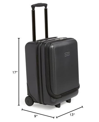 Vera Bradley Women's Hardside Underseat Rolling Suitcase Luggage, Black, One Size - color: Black