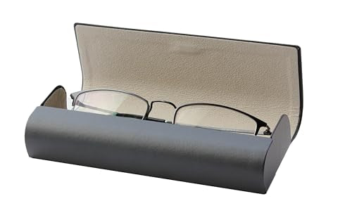 Hard Shell Eyeglasses Case Protective Glasses Case for Men and Women Linen Fabric - color: Slim Black 1 Pack