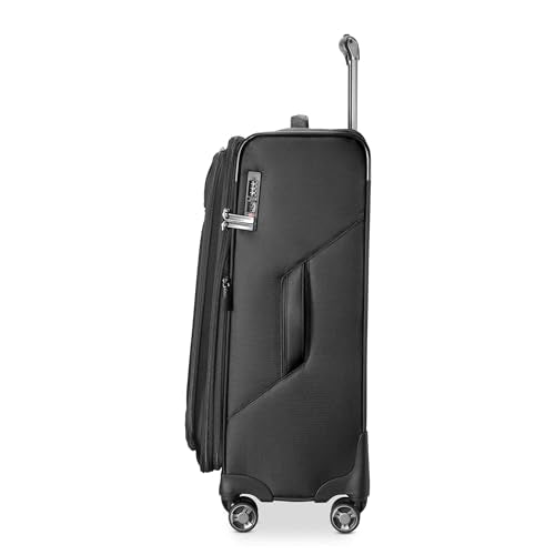 Ricardo Beverly Hills Avalon Softside Medium Check-In Luggage Made with Sustainable 100% Recycled PET (rPET), Lightweight, Eco-Friendly Travel, Expandable, Dual Spinner Wheels, Black, 24-inch - color: Black, size: 24-inch