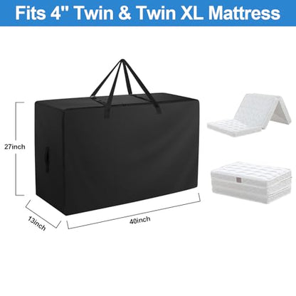 Folding Mattress Storage Bag Fits 4" Twin & Twin XL Mattress - size: Fits 4" Twin & Twin XL Mattress