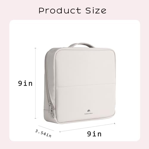 Foldable Magnetic Standing Makeup Bag(02Beige) - color: 02Beige