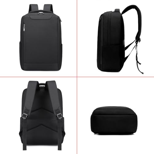Slim Business Laptop Backpack, Water Resistant Travel Backpack, Durable Computer Bag, Fits 15.6 Inch Laptop, Black.