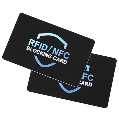RFID Blocking Card, NFC Contactless Anti-Theft Bank Debit Credit Card Protector,One Card Protects Entire Wallet Purse - color: A-2 Pcs Black